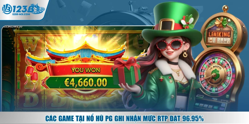 Các game tại nổ hũ PG ghi nhận mức RTP đạt 96.95%
